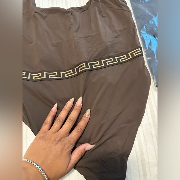 Versace Greca Brown Bodysuit  NWT - Picture 5 of 10